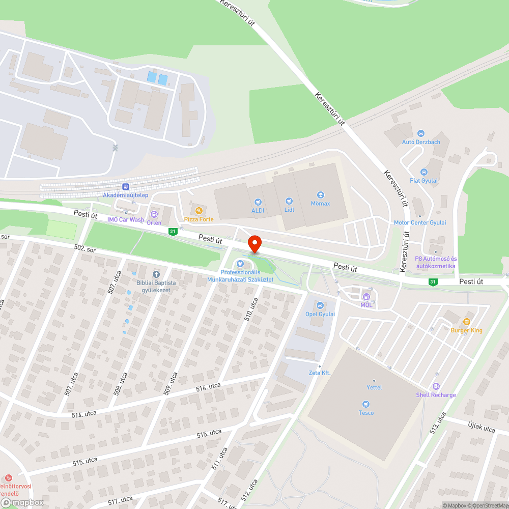 Rozsdás korlát bejelentés helye