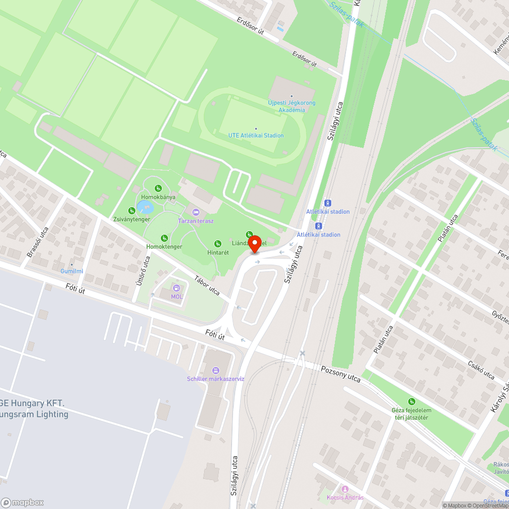 Kátyú és buckatenger bejelentés helye