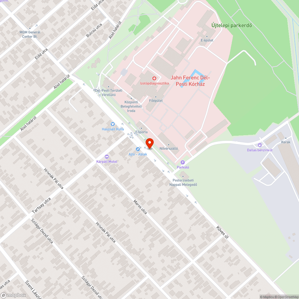 Elhagyott személy autó bejelentés helye