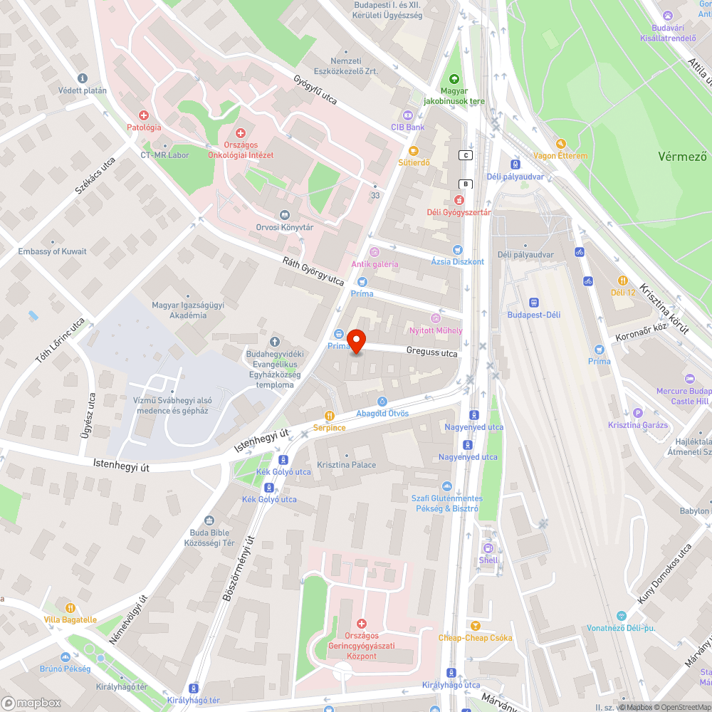 Elhagyott, építési hulladékkal teli konténer a Greguss utca 10 előtt bejelentés helye