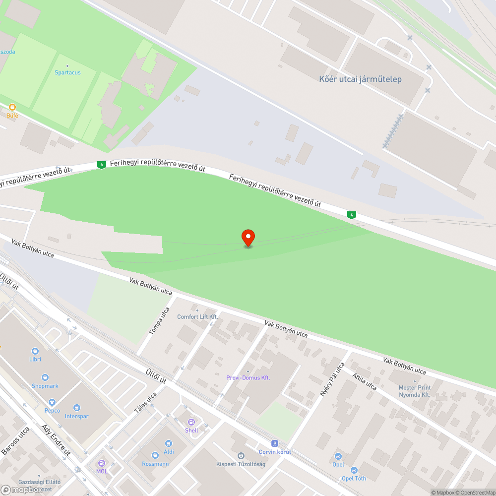 Metró környezetének firkálása bejelentés helye