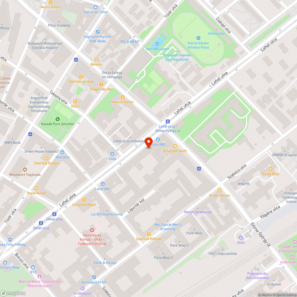 Kiszáradt fa bejelentés helye