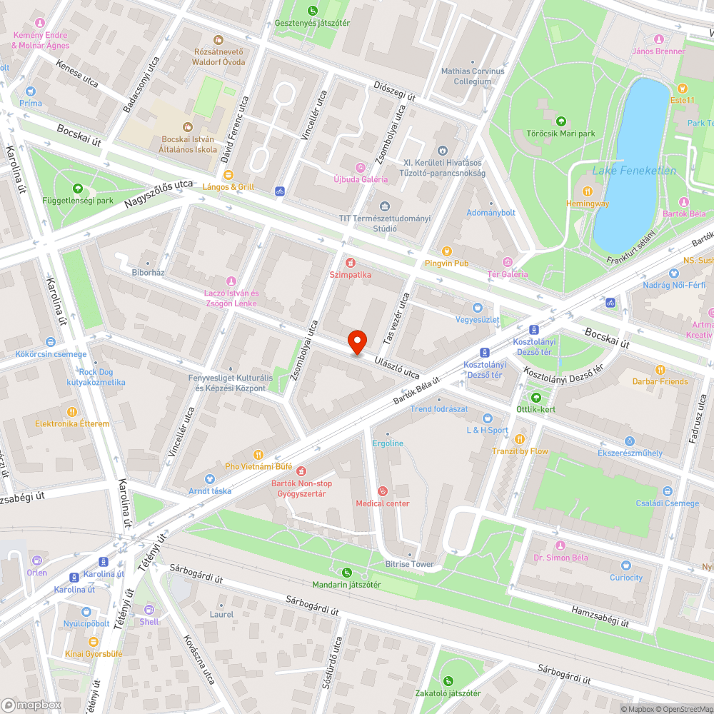 Hiányzó fák bejelentés helye