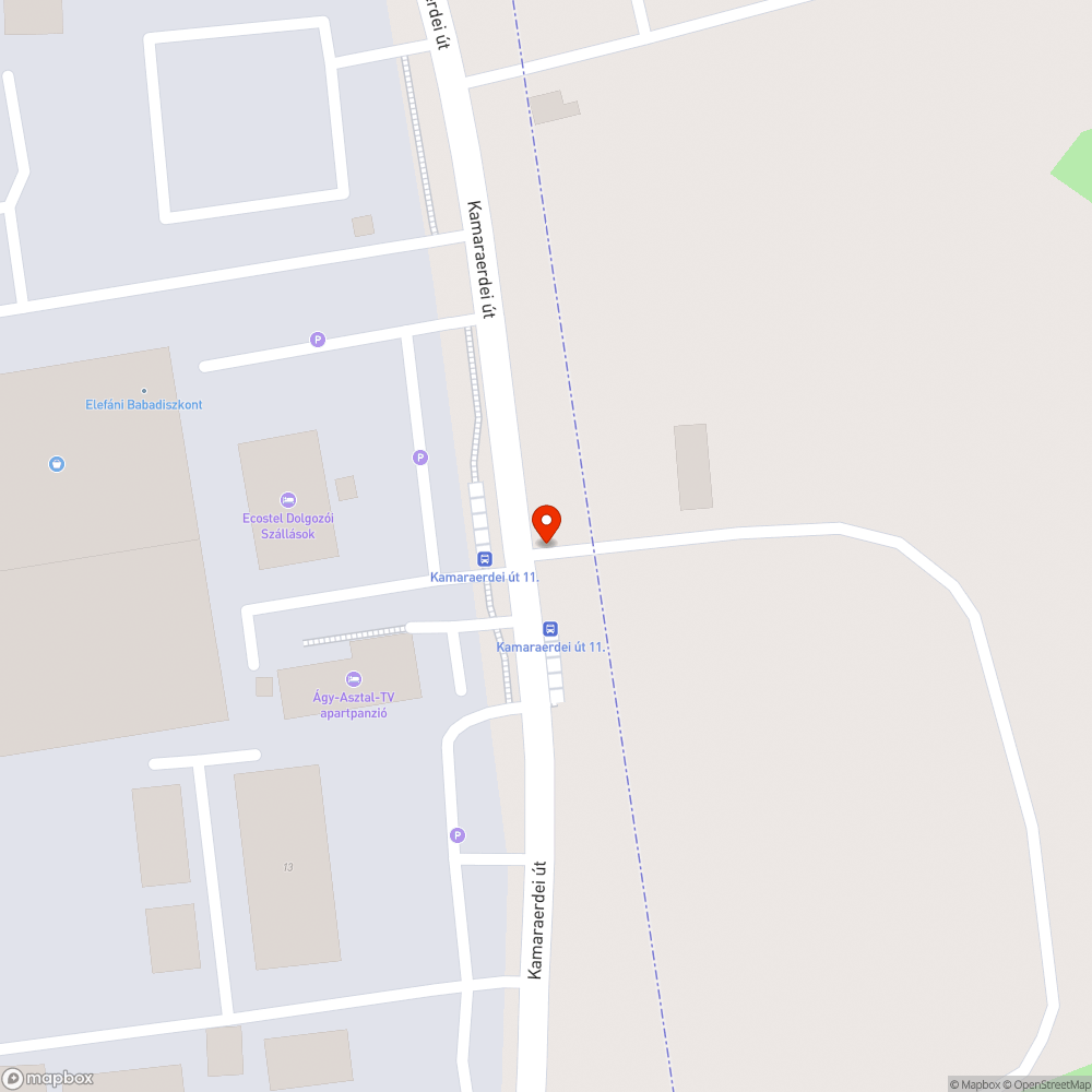 Hiányzó járda a Kamaraerdei úton bejelentés helye