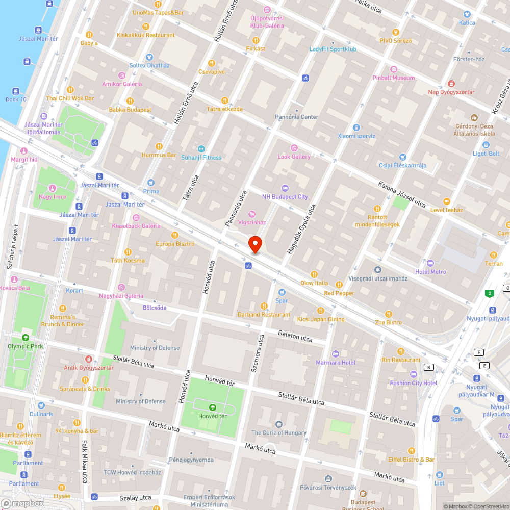 Folyamatos buszsávban rakodás bejelentés helye