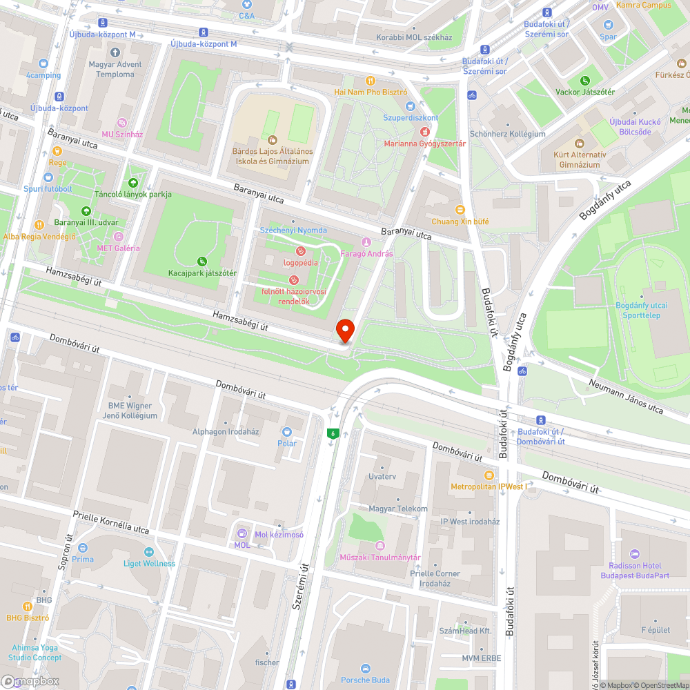 Kerékpáros útvonalon elhelyezett konténer bejelentés helye