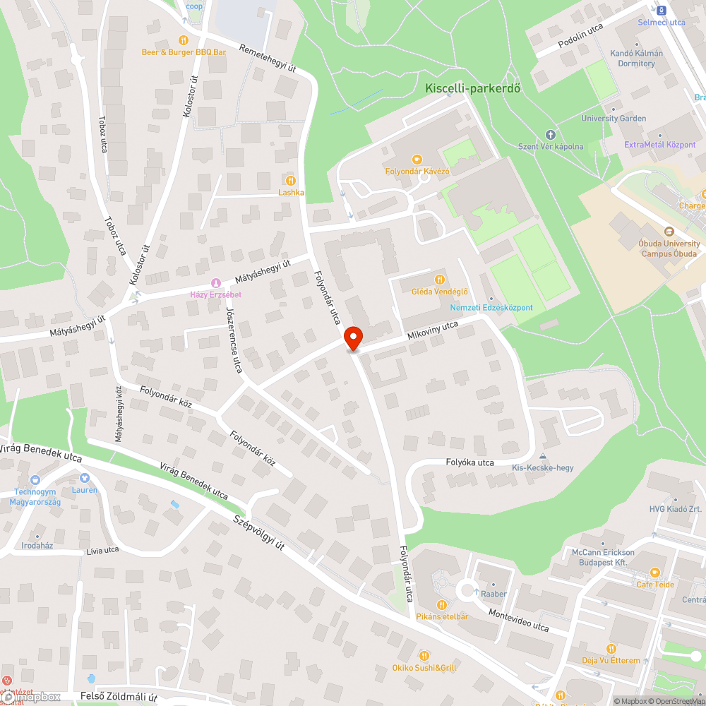 Graffitis utcanévtábla (Mikoviny utca) bejelentés helye