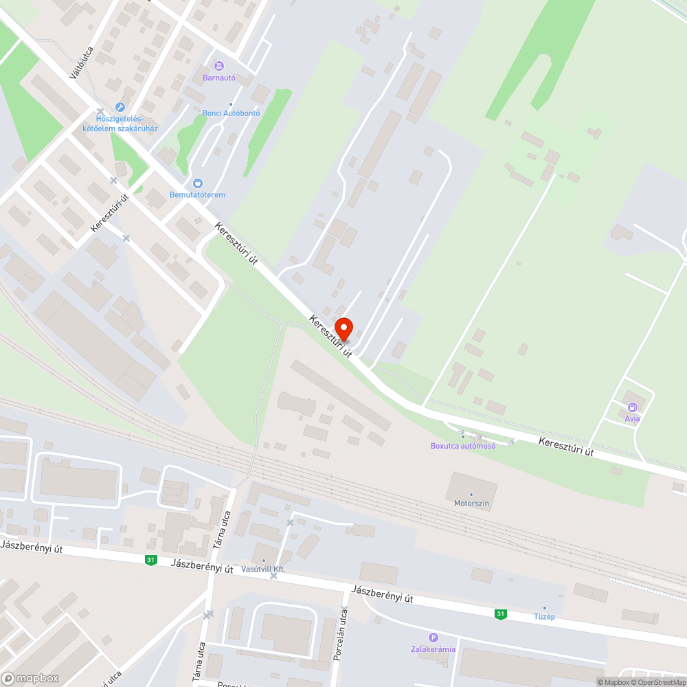 Elhagyott autó bejelentés helye