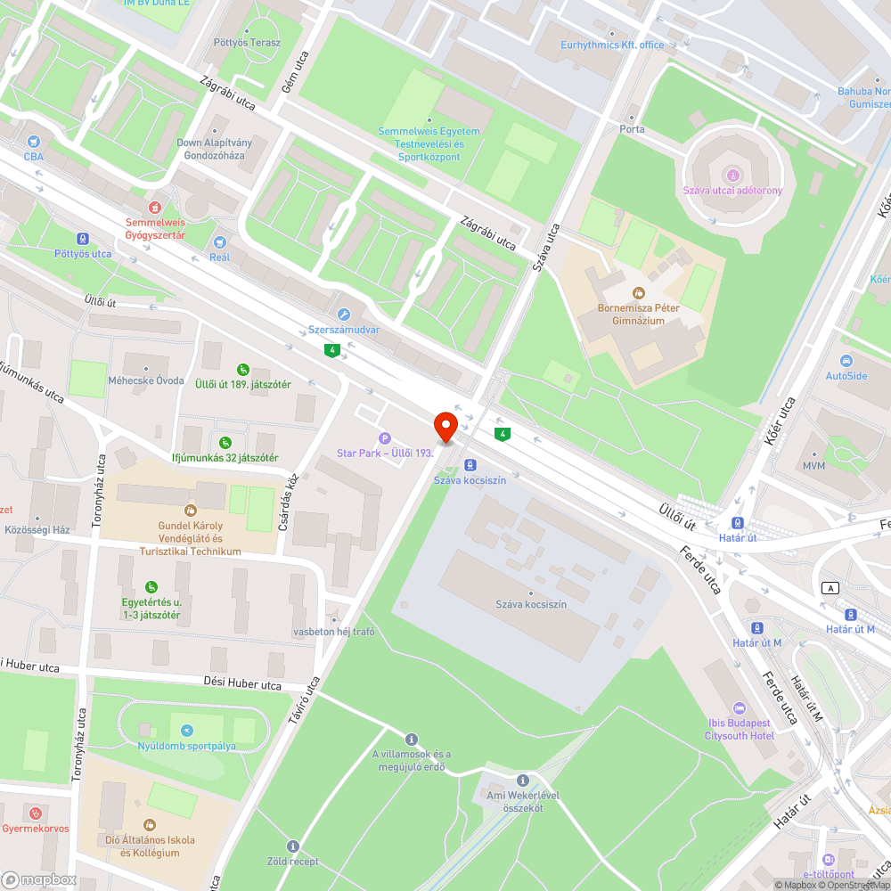 Felüljáró alatti szemét bejelentés helye