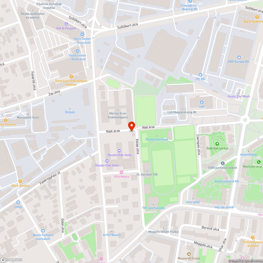 Rádl árok - ledobott szemét bejelentés helye