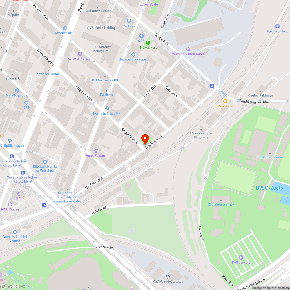 Dévényi utca szemétlerakás bejelentés helye