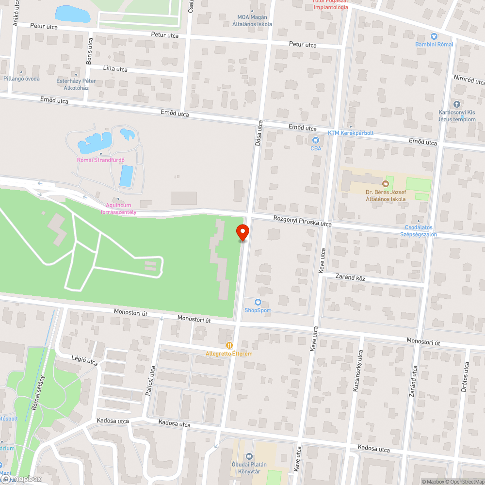 Járda takarítás Dósa utca bejelentés helye