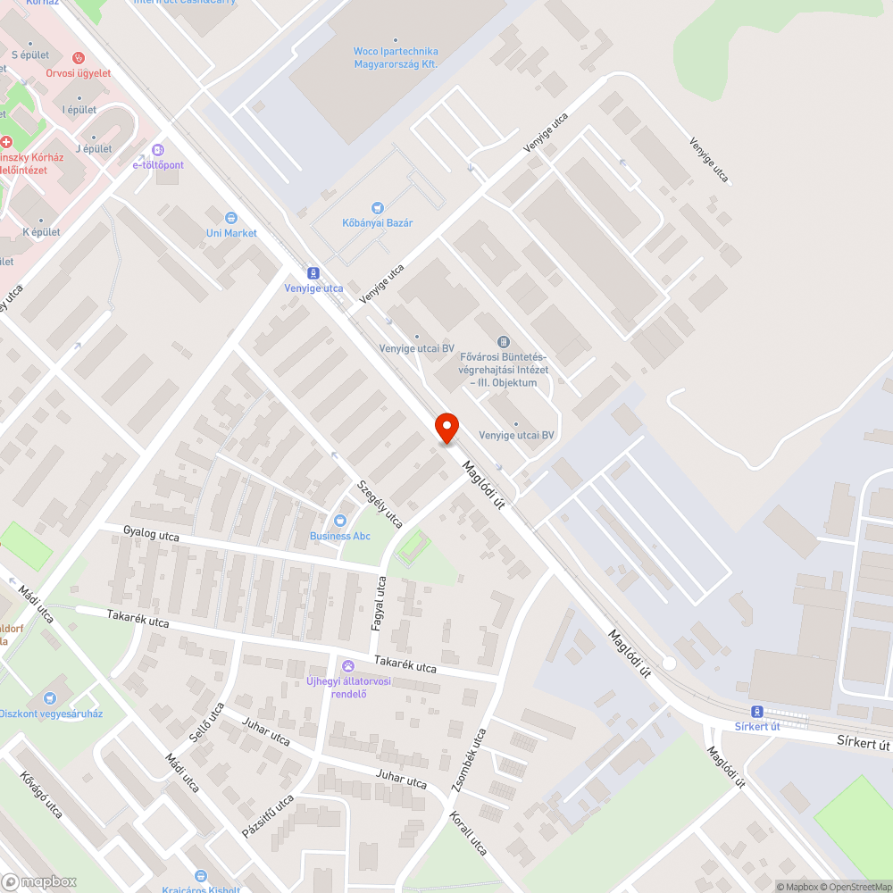 Balesetveszélyes akna bejelentés helye