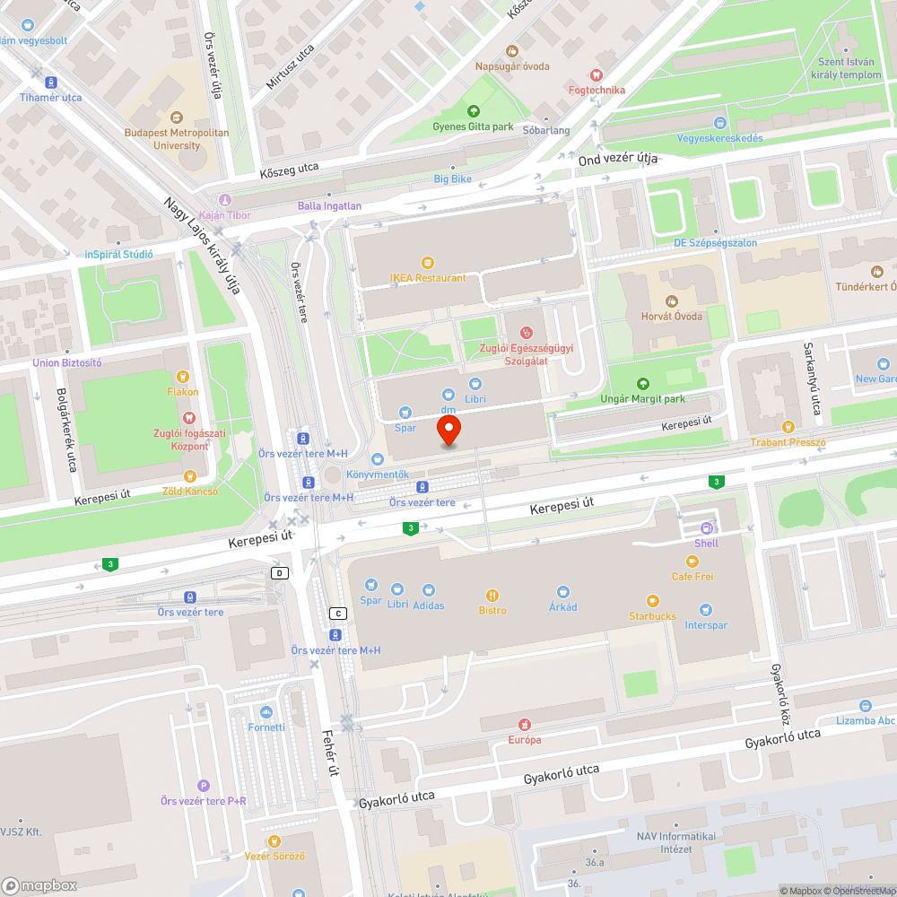 Kidőlt kerékpártároló a Sugár bejárata mellett bejelentés helye