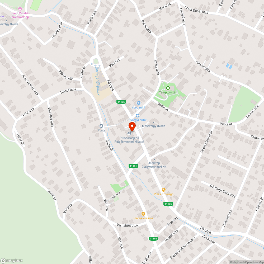 Szétesett csatorna bejelentés helye