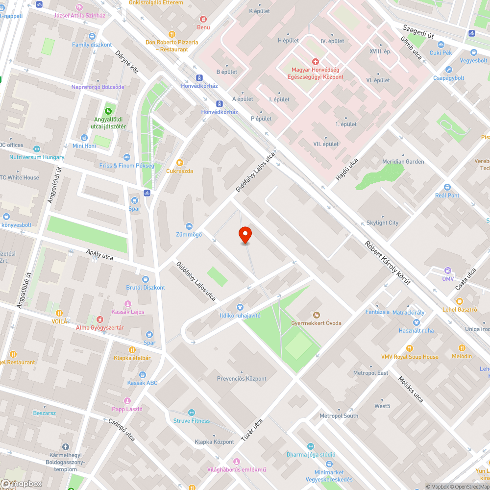 Megsüllyedt járda bejelentés helye