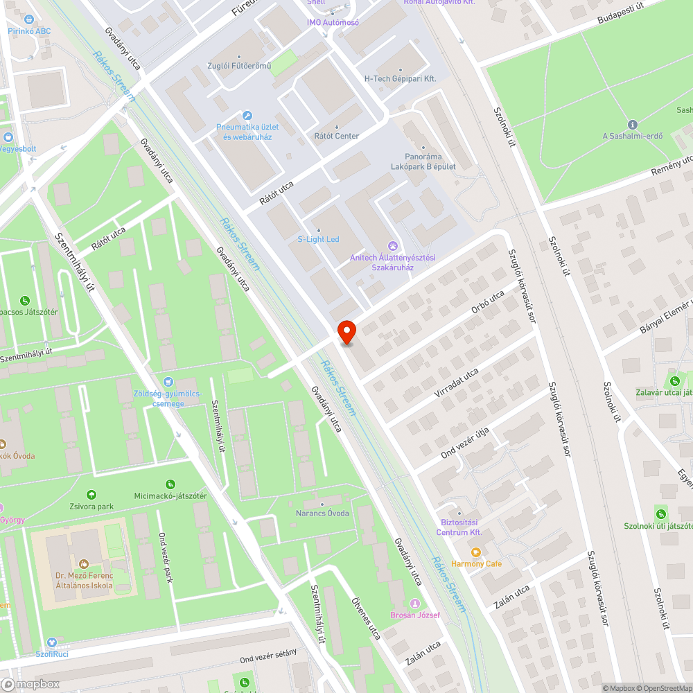 Elhagyott jármű bejelentés helye