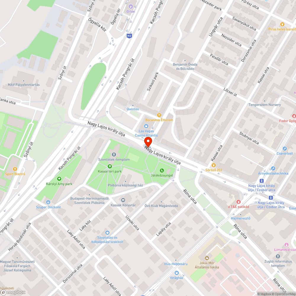 Hiányzó fényterelő bejelentés helye