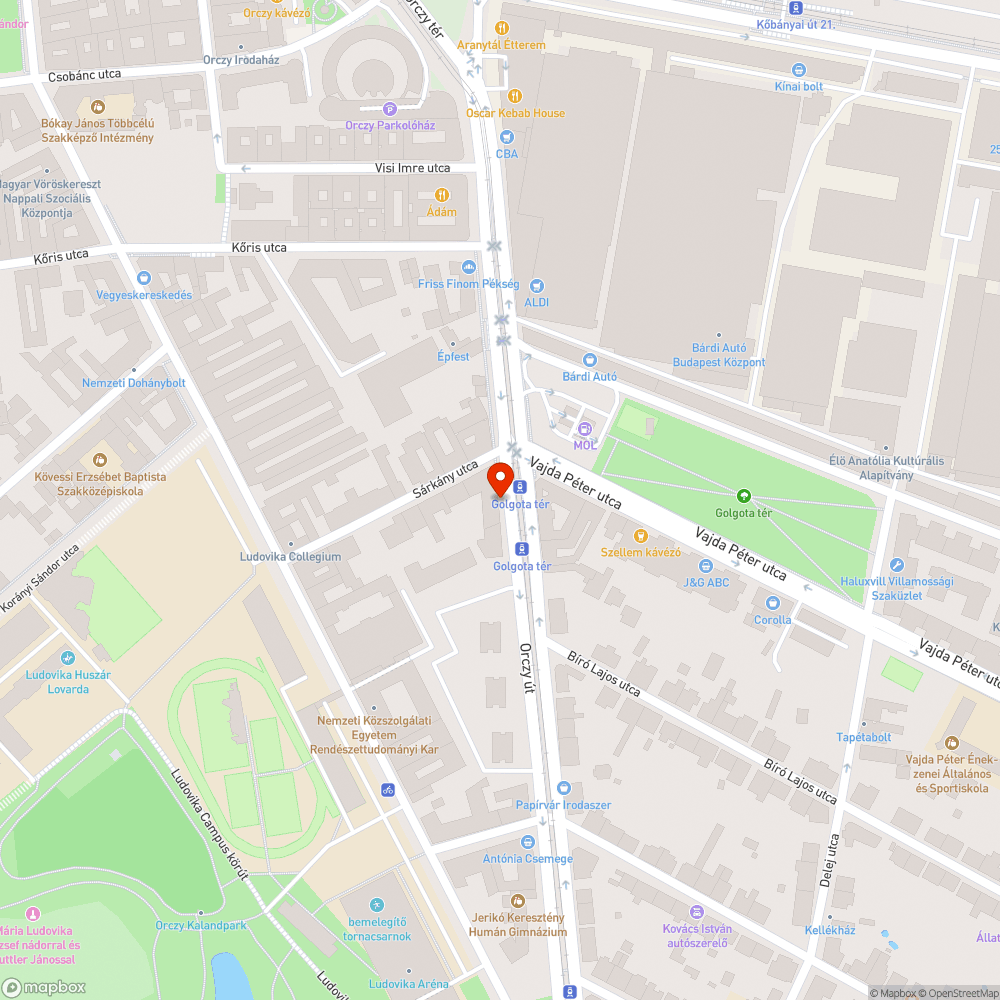 Megsüllyedt utcai csap bejelentés helye