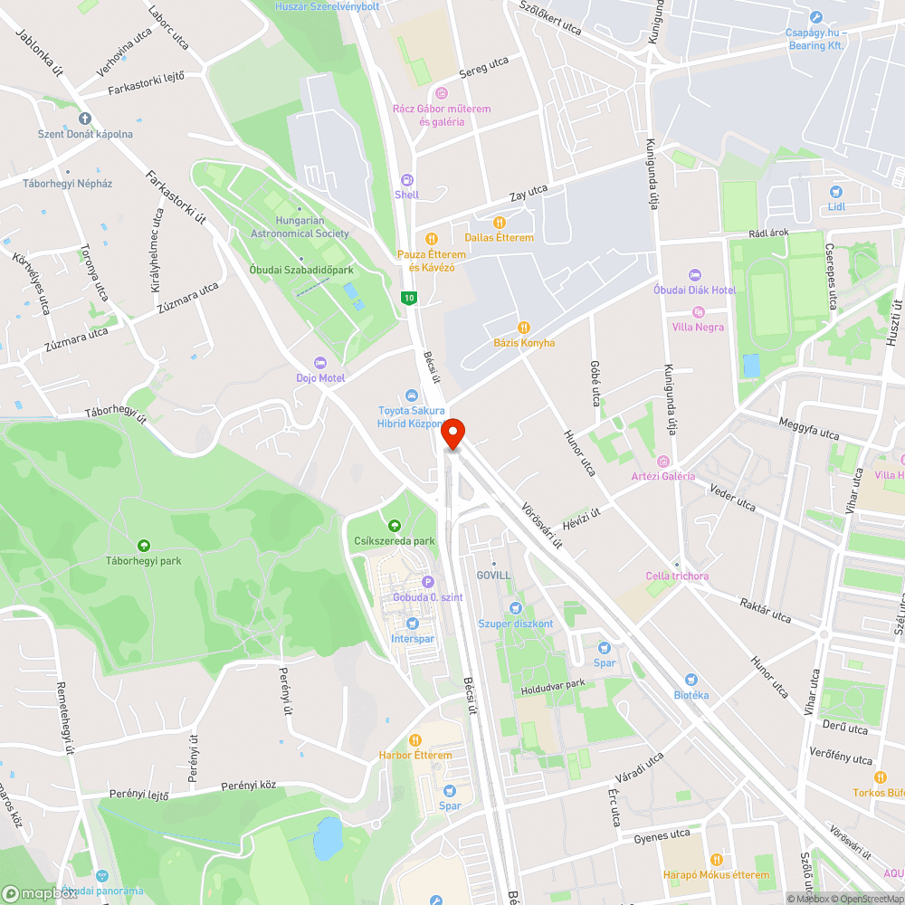 Kikapcsolt / nem működő jelzőlámpák - Bécsi út-Vörösvári út bejelentés helye