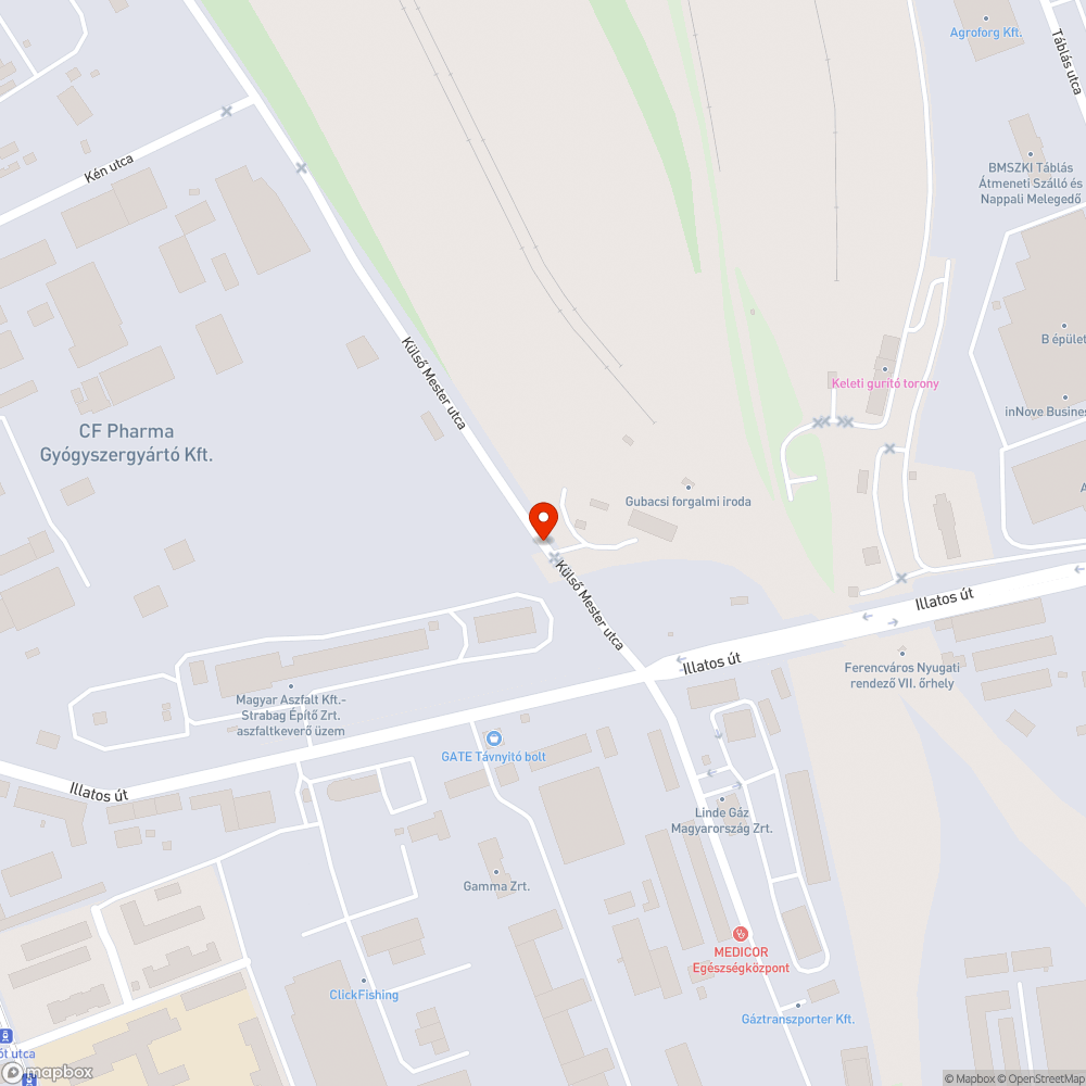 Brutális félpályás kátyú bejelentés helye