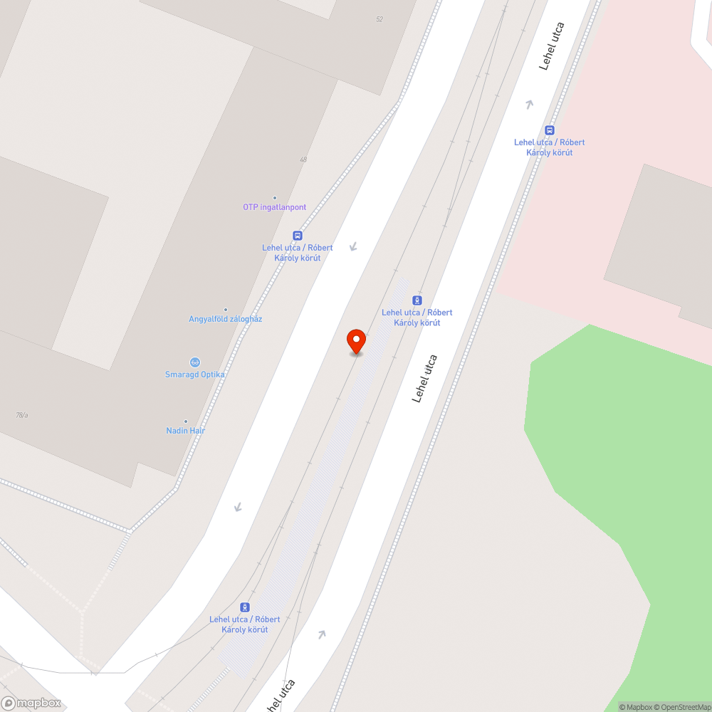 Beszakadó aszfalt a villamosmegállóban bejelentés helye