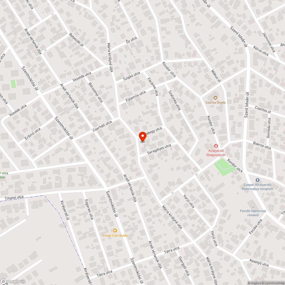 Kidőlt fa bejelentés helye