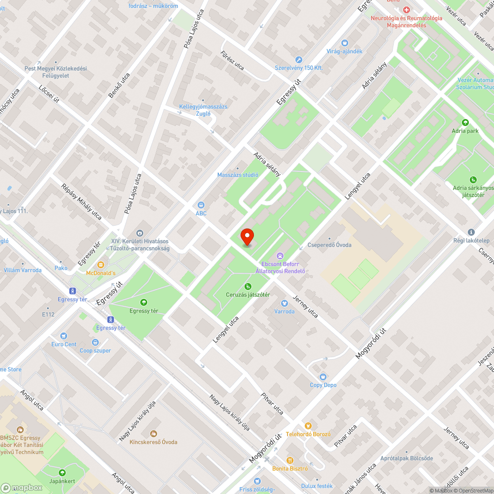 Elhagyott jármű bejelentés helye