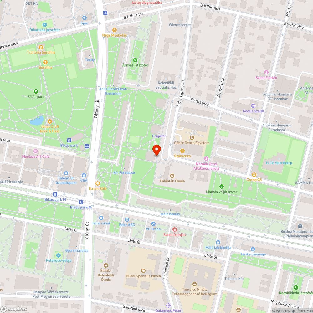 Gödör a Palánták Óvoda melletti járdán bejelentés helye