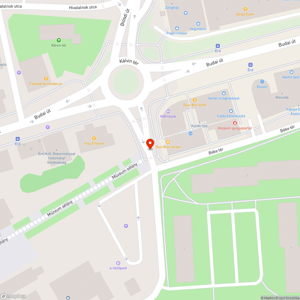 Lekopott gyalogosátkelő bejelentés helye