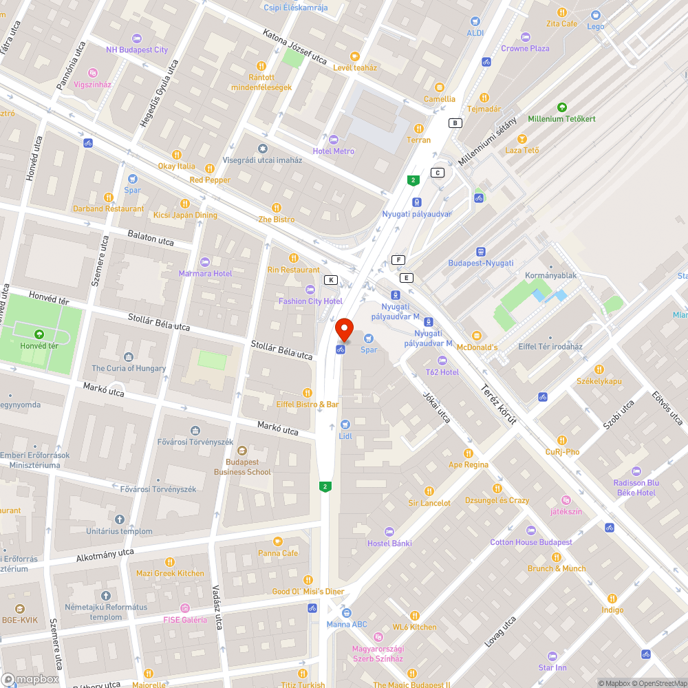 Megdőlt tábla bejelentés helye