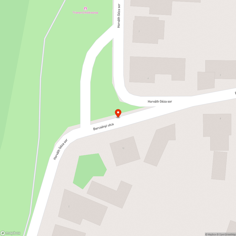 Hiányzó útburkolat bejelentés helye