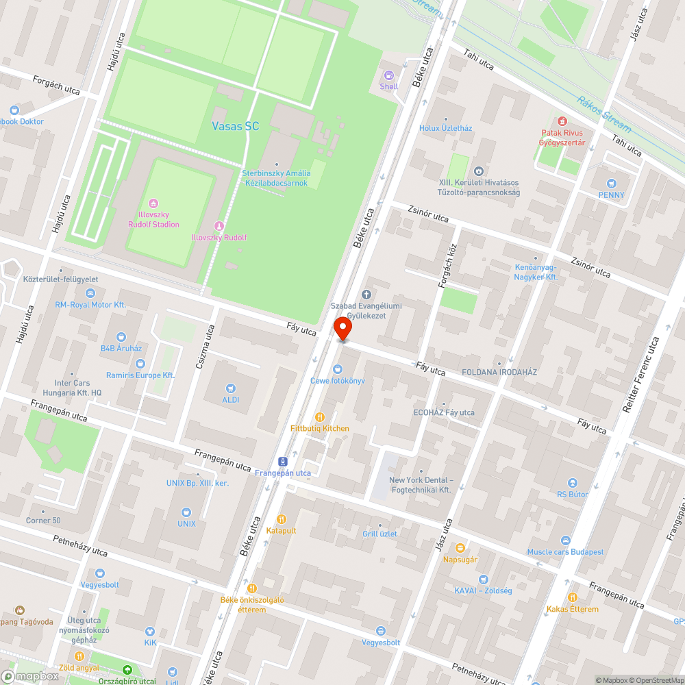 Megdőlt tábla bejelentés helye