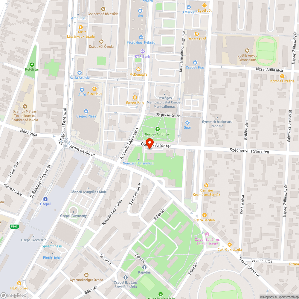 Parkoló kátyú bejelentés helye