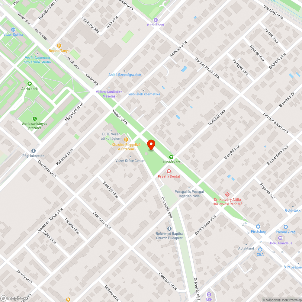 Világítas a Gödöllői utcai játszótéren bejelentés helye