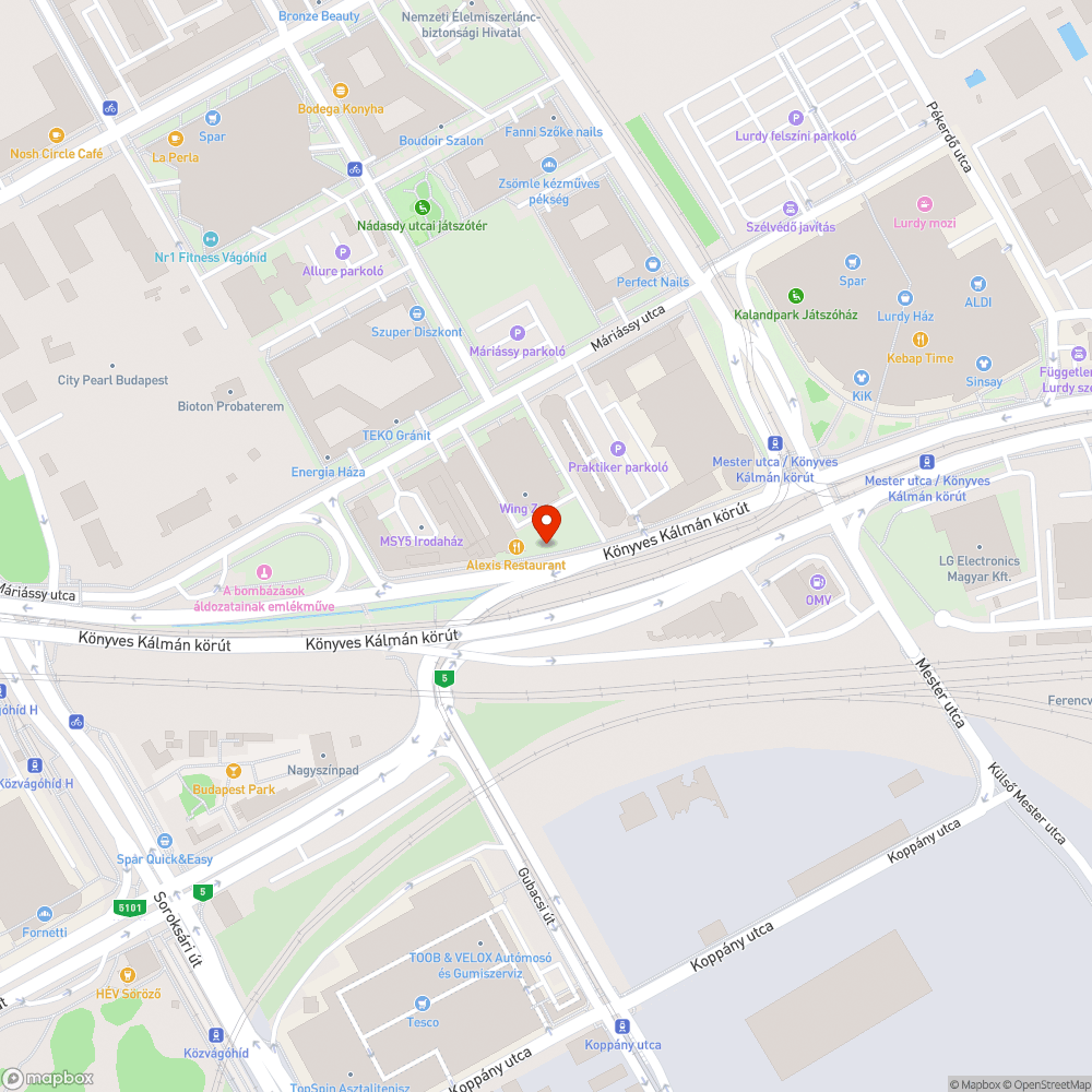 EuroVelo14 kerékpárút felújítása a Hungária körút térségében bejelentés helye