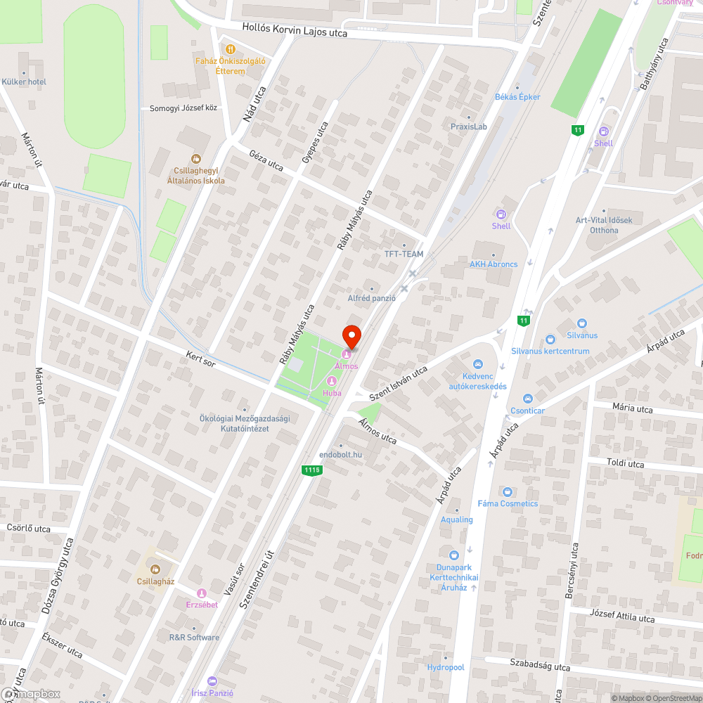 Rongálódott pad bejelentés helye