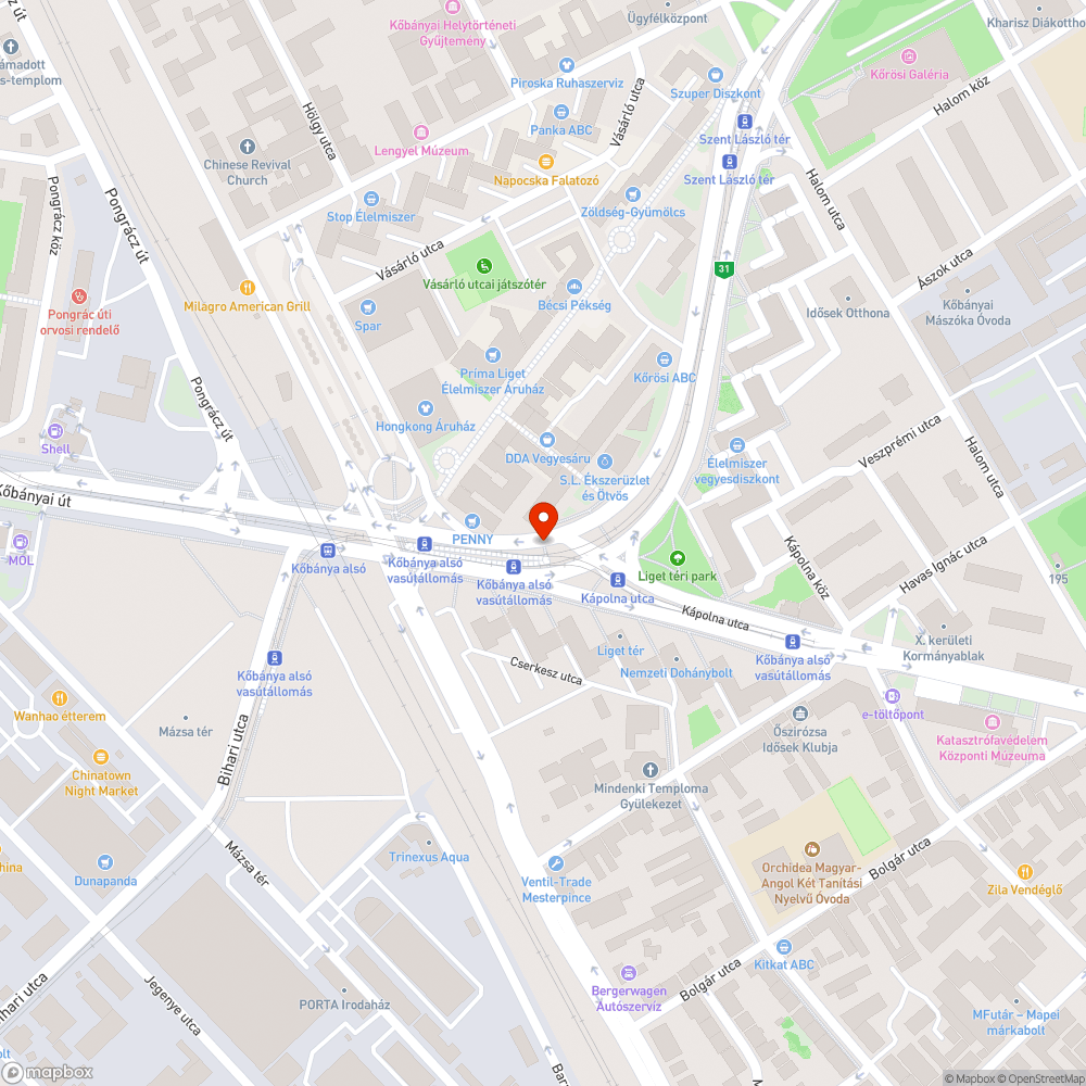 Kiömlött szemét bejelentés helye