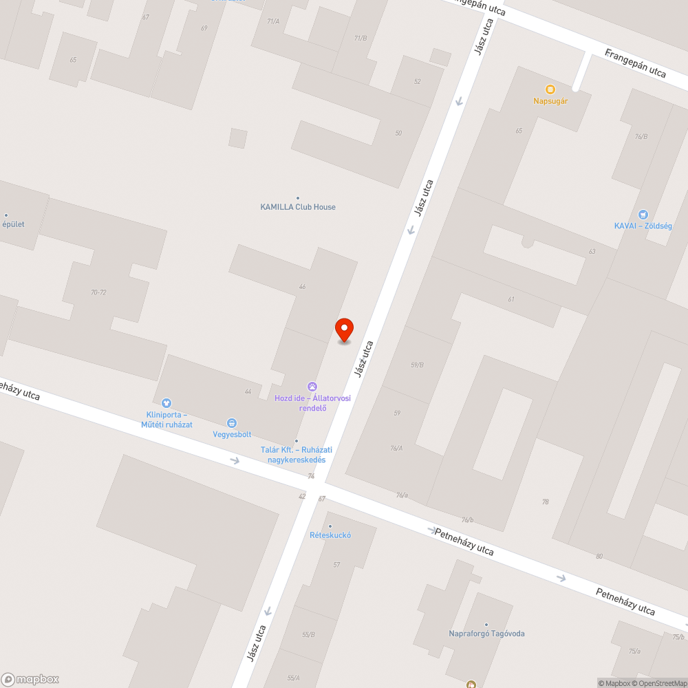 Beszakadó járda bejelentés helye