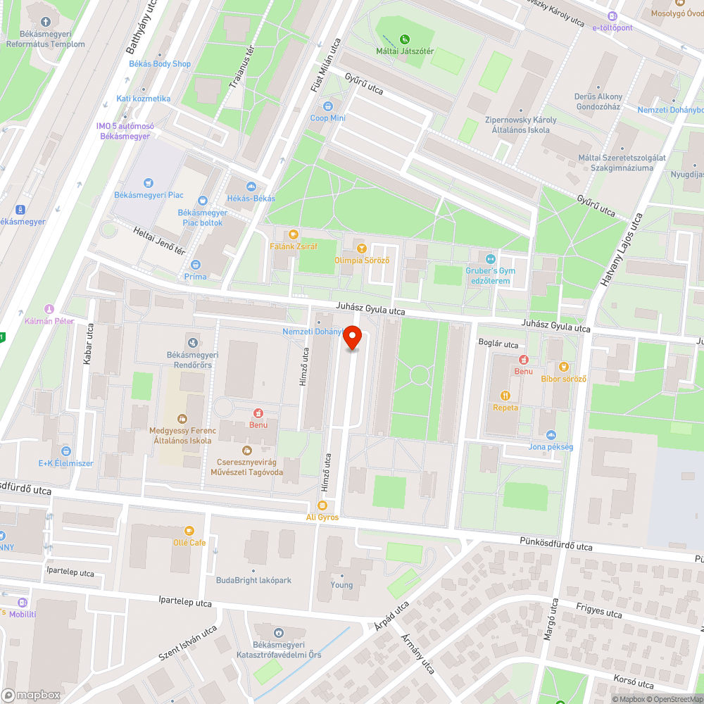 Kiégett lámpa bejelentés helye