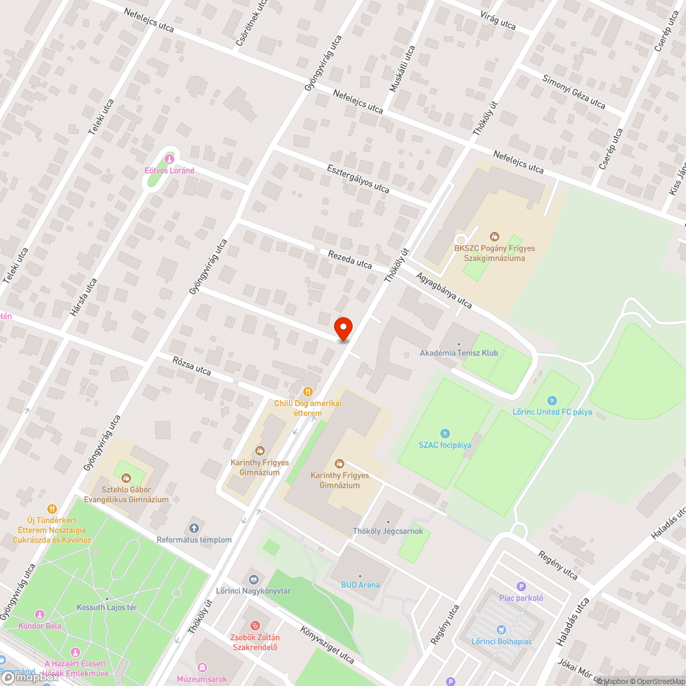 Elhagyott fehér furgon bejelentés helye