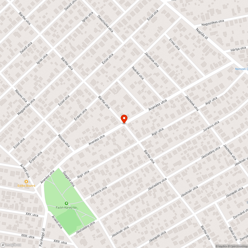 Elbontott buszmegálló bejelentés helye