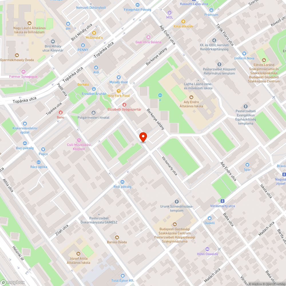 Kidöntött tábla bejelentés helye