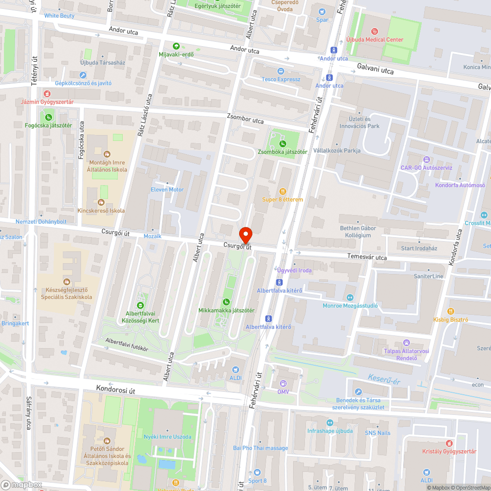 Megsüllyedt nyomvonal bejelentés helye