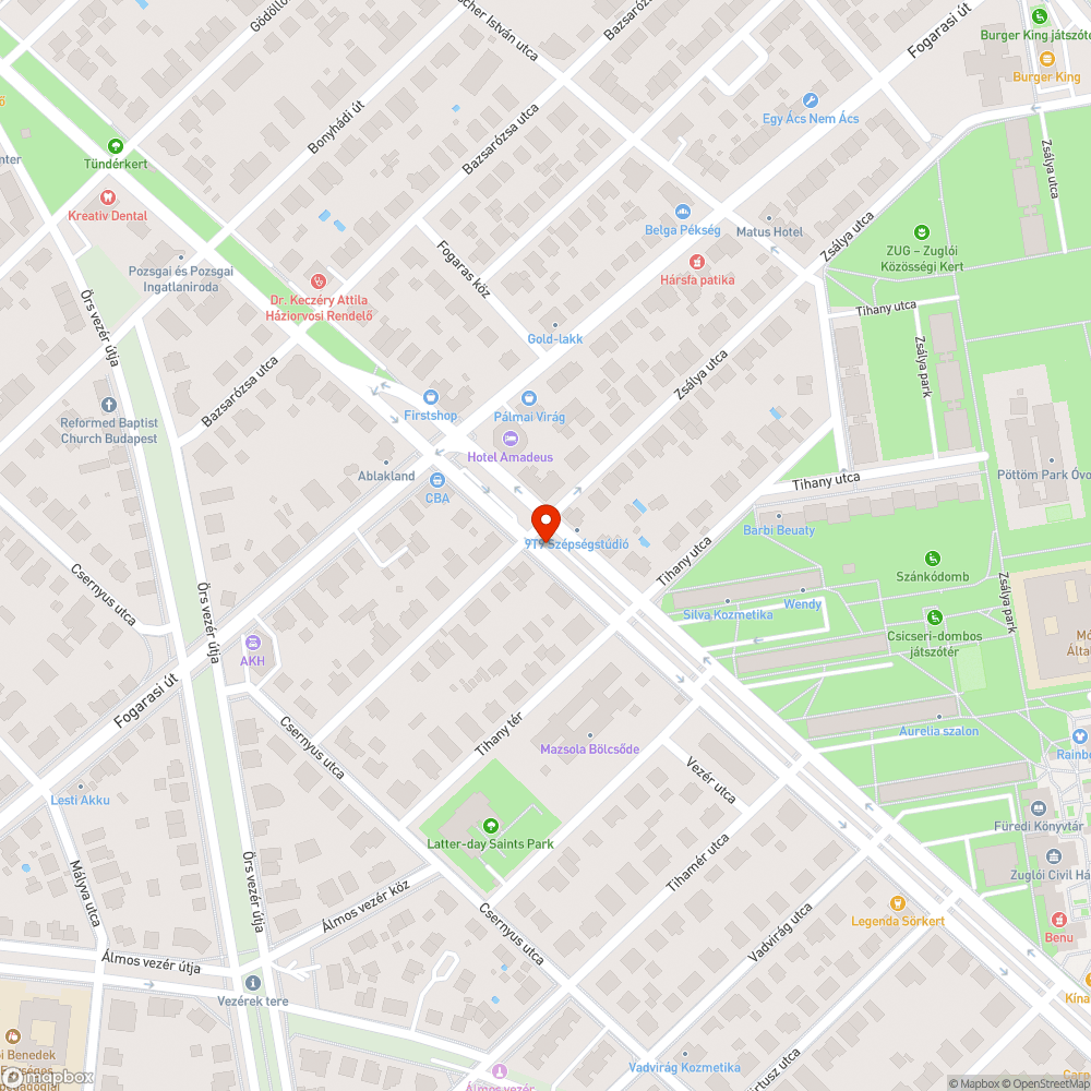 Elhagyott személygépjármű a Vezér utcában bejelentés helye