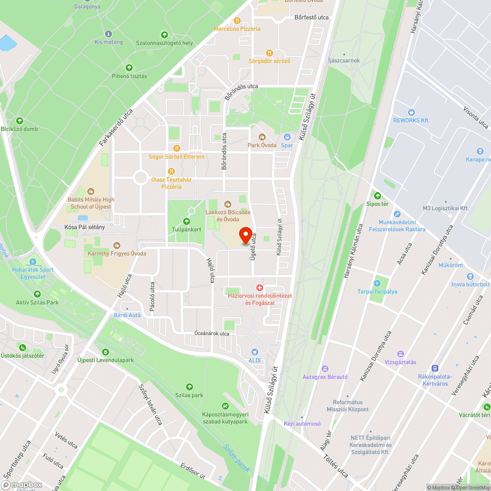 Kátyúk a térköves úton bejelentés helye