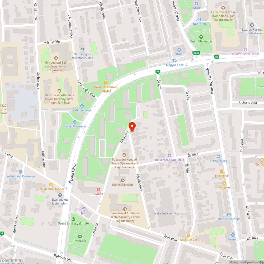 Balesetveszélyes, megsüllyedt járda bejelentés helye