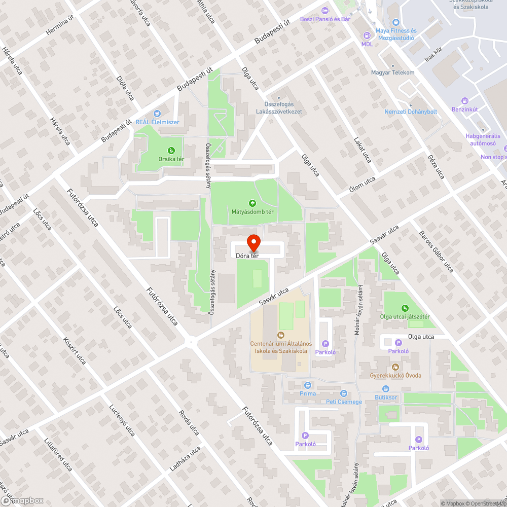 Elhagyott jármű bejelentés helye