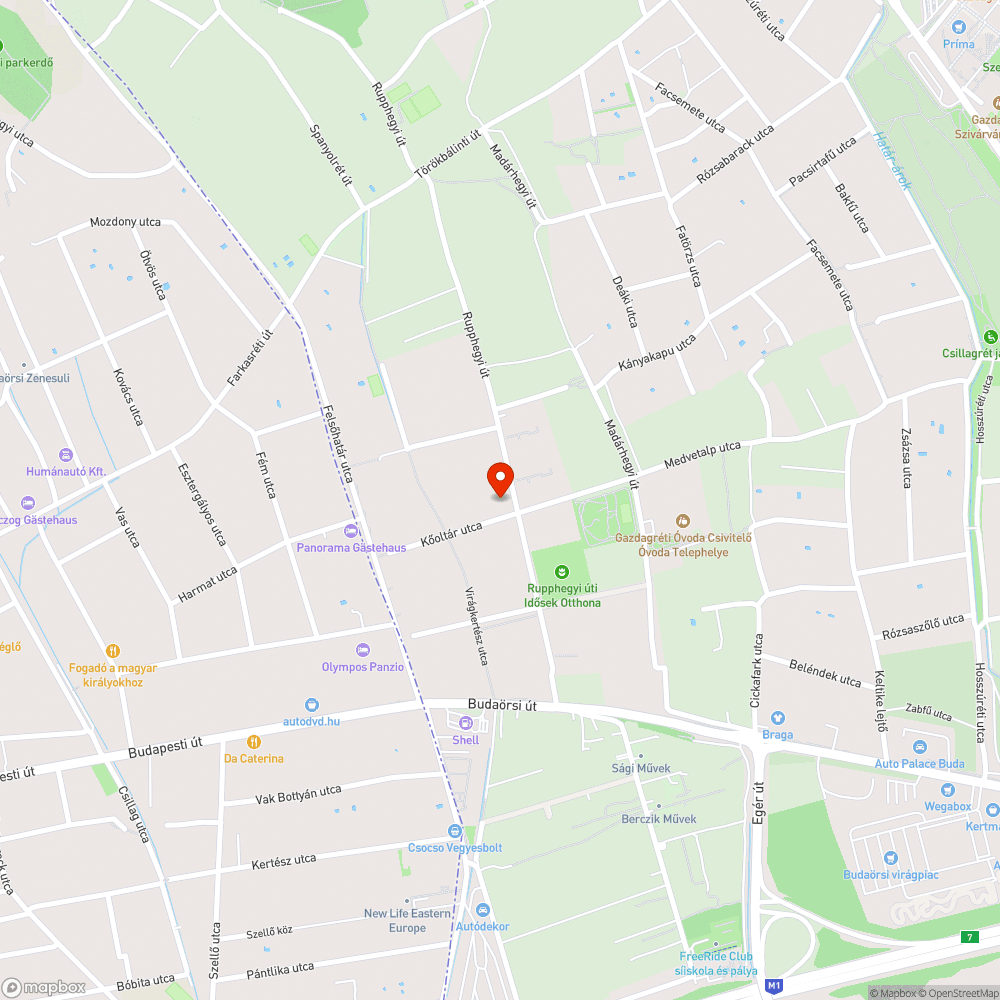 Elhagyott jármű bejelentés helye