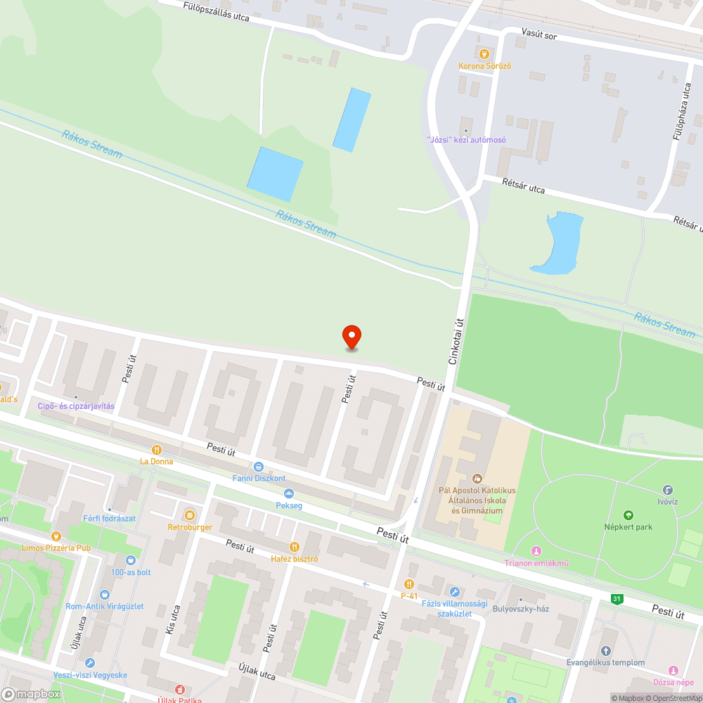 Elhagyott jármű bejelentés helye